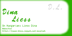 dina liess business card